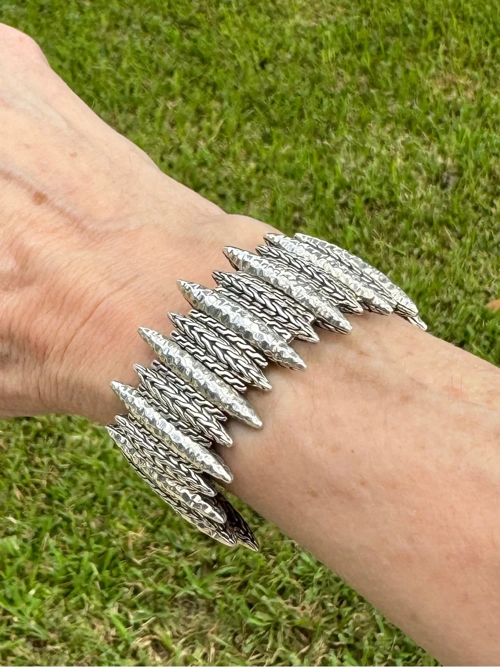 NWOT - JOHN HARDY Sterling Silver Classic Flex Cuff Bracelet (Size Small-Medium)